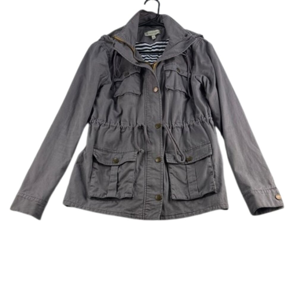 41 Hawthron Chaplin Hooded Anorak Cargo Gray/Lavender Jacket Women's Size S